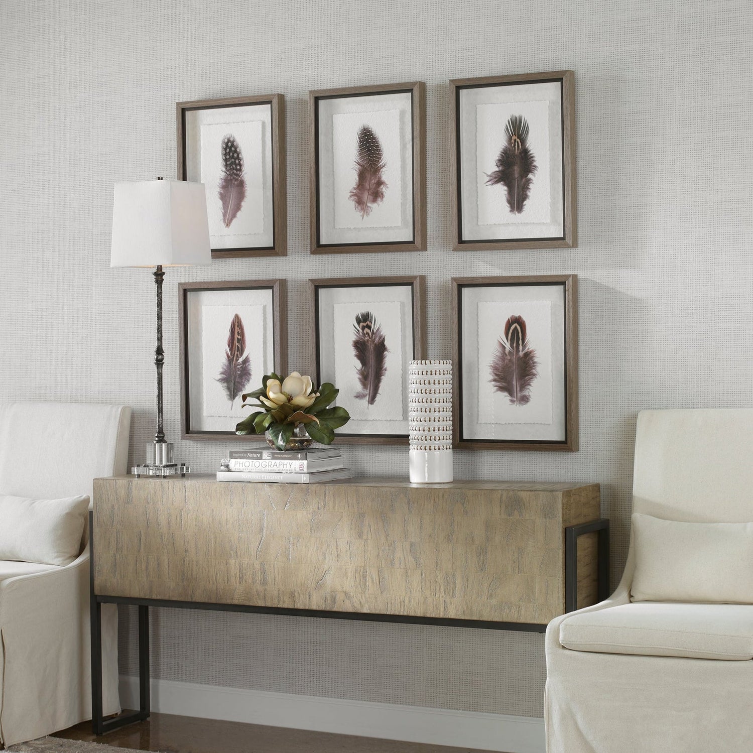 Birds Of A Feather Framed Prints - Set Of 6 | Uttermost | Home Elegance USA