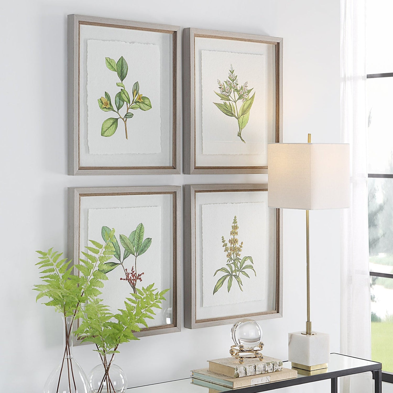 Uttermost Wildflower Study Framed Prints - Set Of 4 - Home Elegance USA