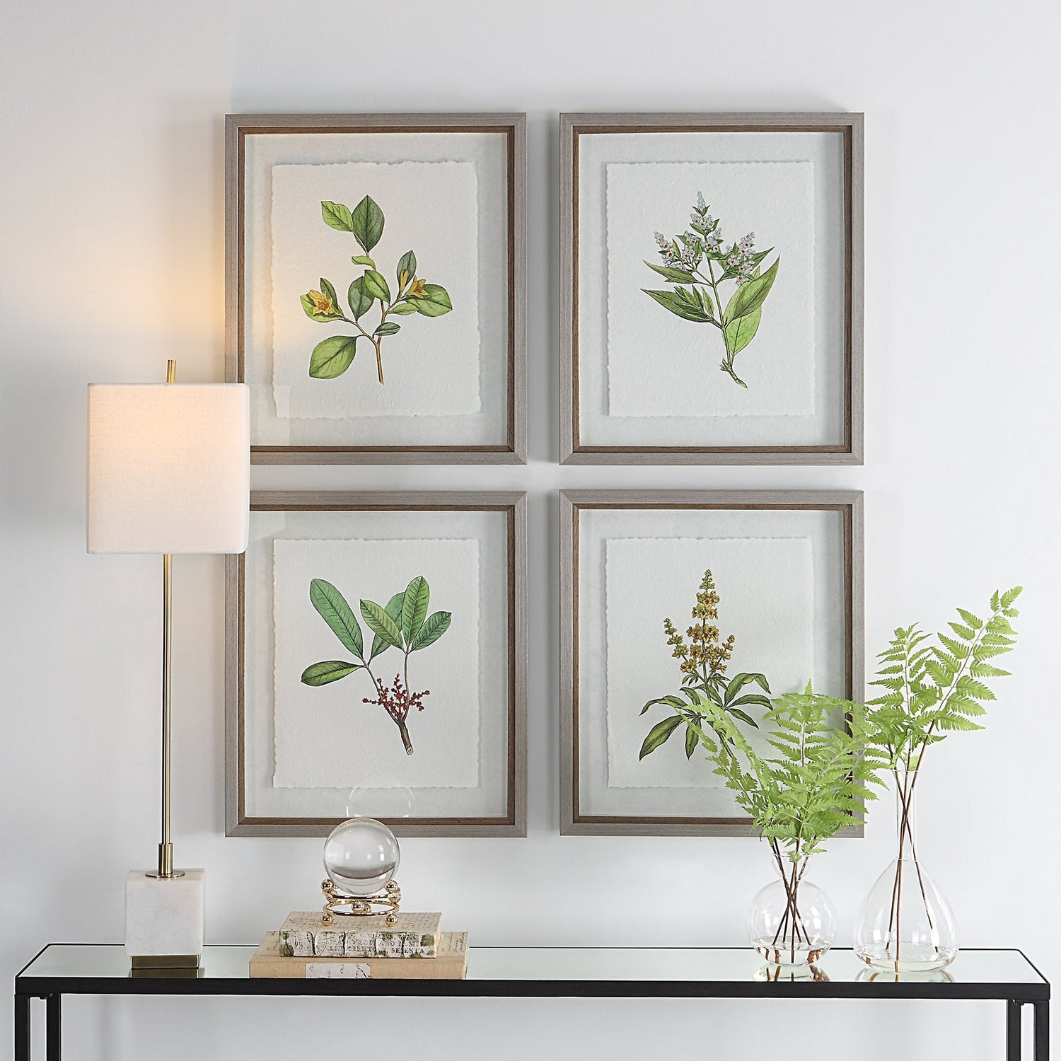 Uttermost Wildflower Study Framed Prints - Set Of 4 - Home Elegance USA