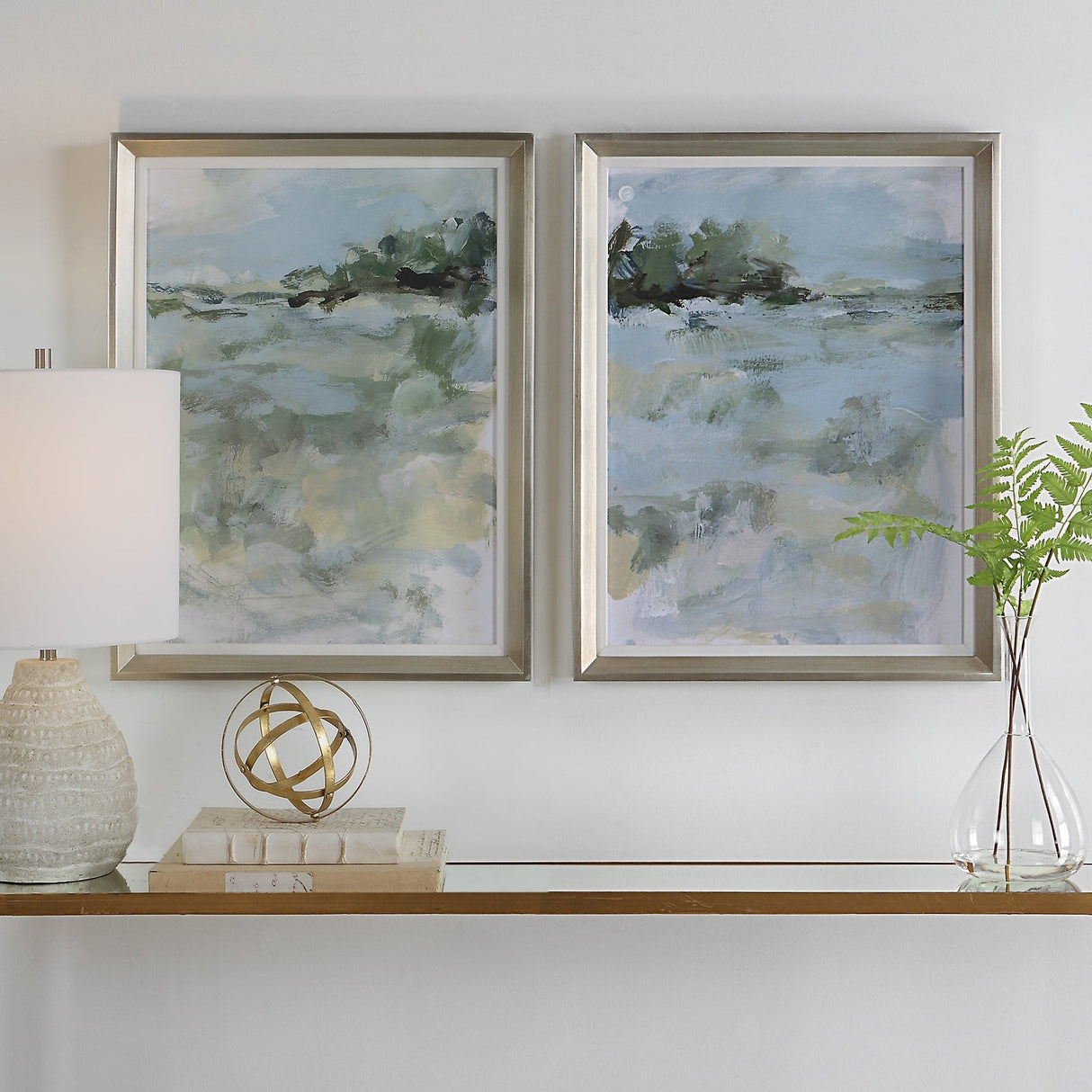 Uttermost Far Away View Framed Prints - Set Of 2 - Home Elegance USA
