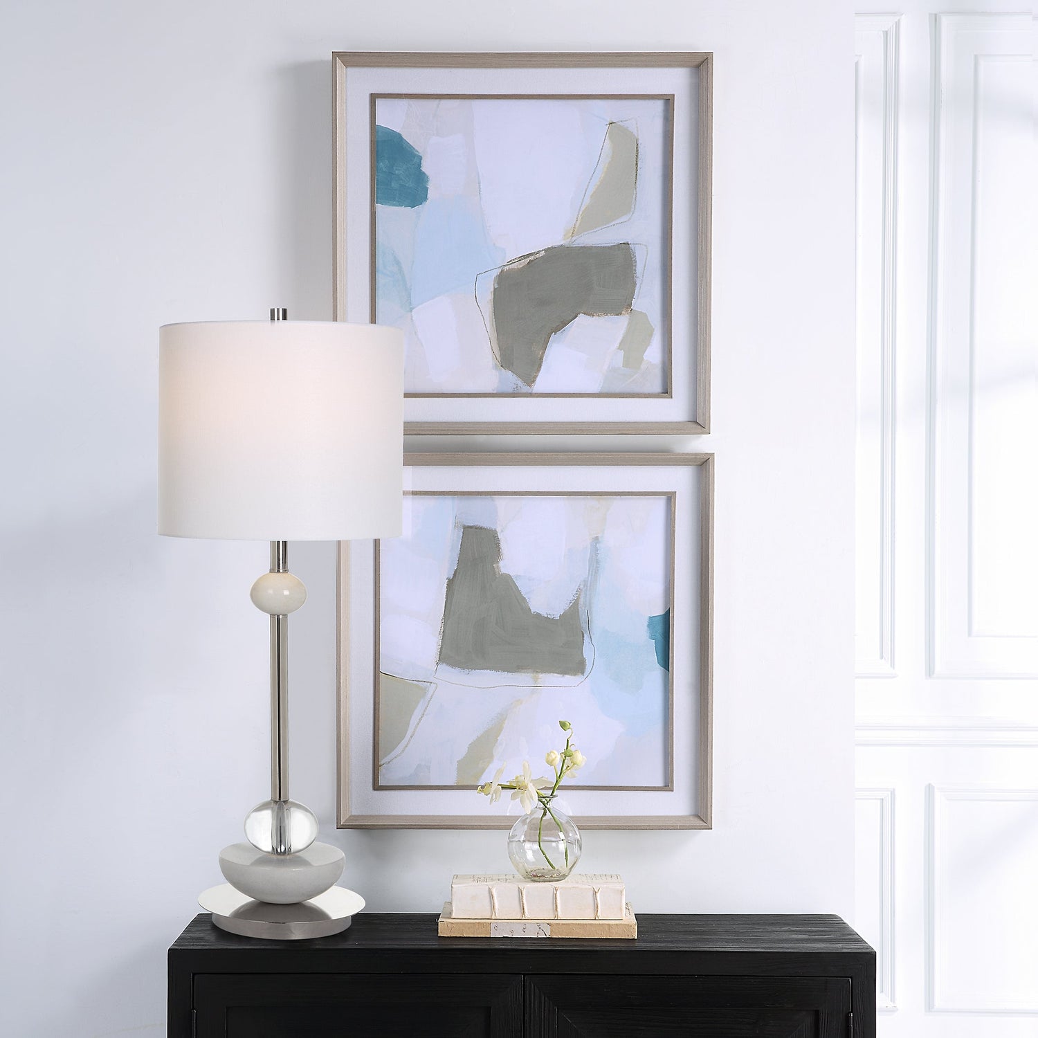 Uttermost Mist Shapes Framed Prints - Set Of 2 - Home Elegance USA