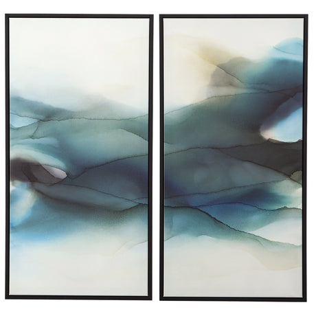 Uttermost September Desert Modern Watercolor Art - Set Of 2 - Home Elegance USA