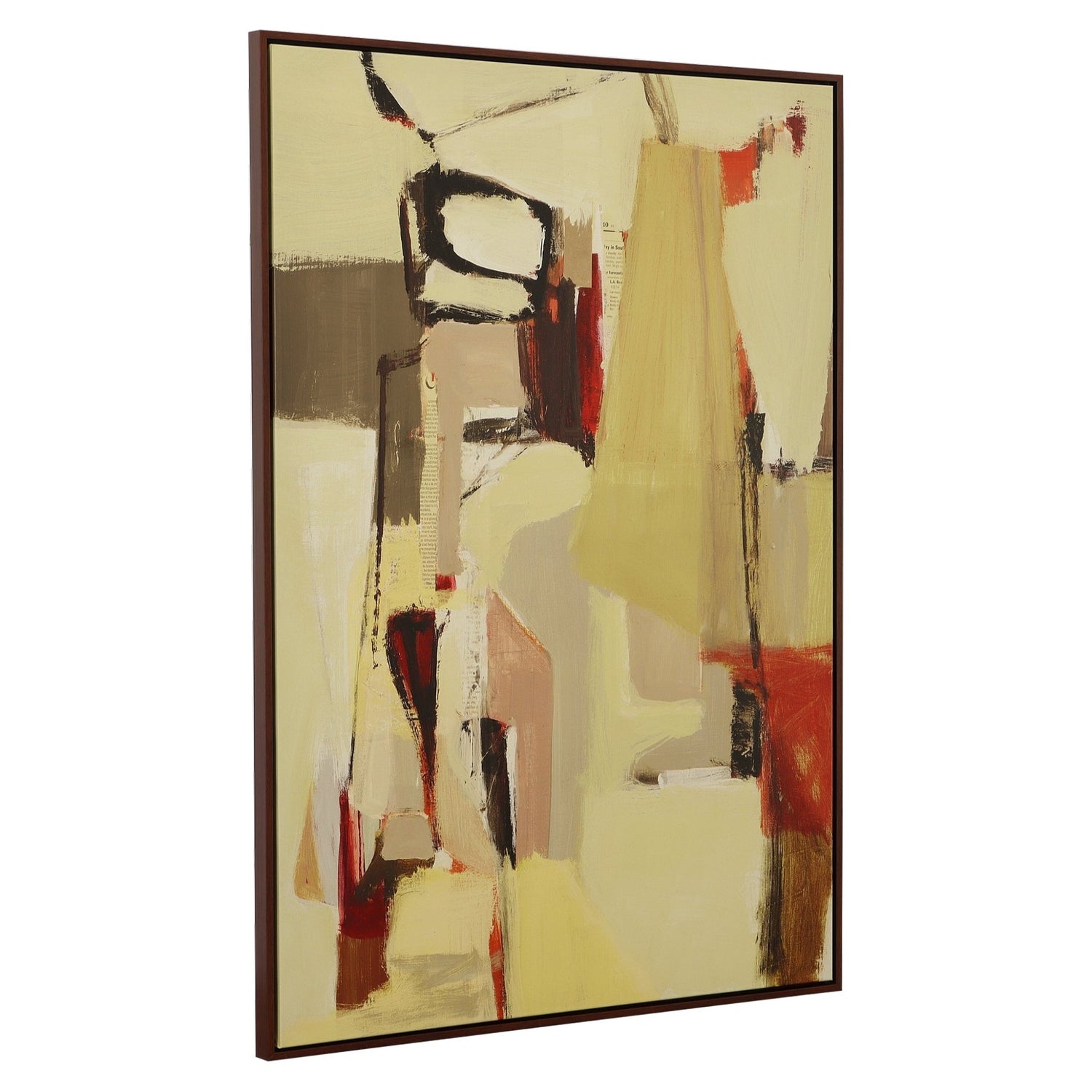 Uttermost Peaches Framed Canvas Abstract Art - Home Elegance USA