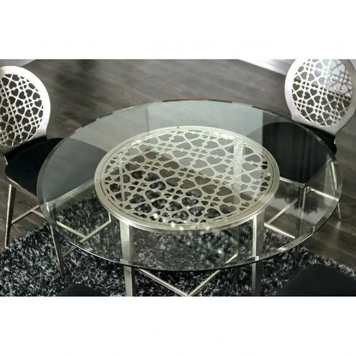 Abner 5 - Piece Round Counter Height Dining Set by Furniture of America | Home Elegance USA
