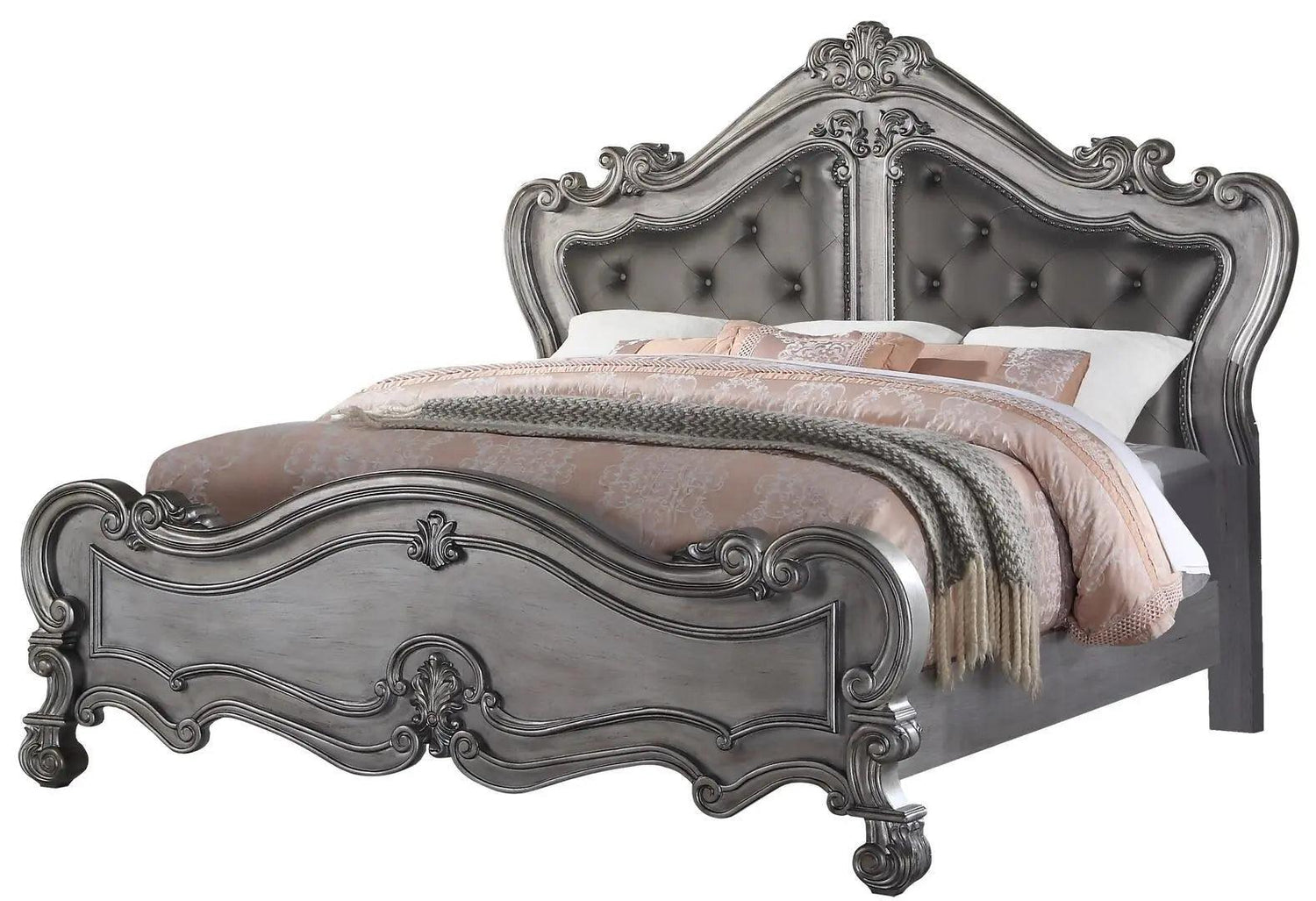 Adriana 6Pc Transitional Bedroom Set In Gray Finish | Cosmos | Home Elegance USA