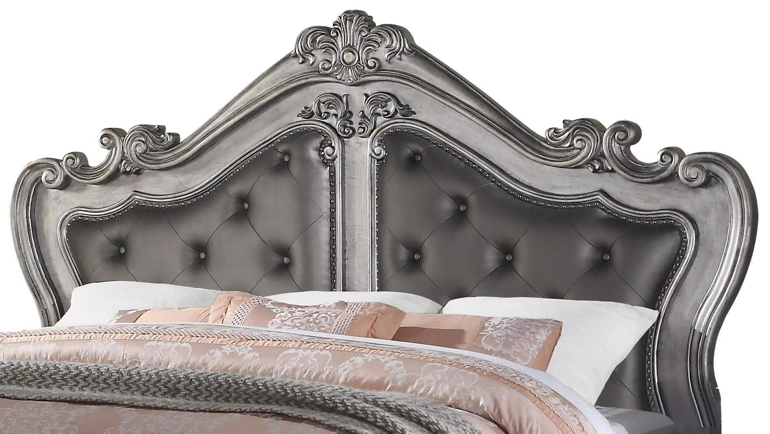 Adriana 6Pc Transitional Bedroom Set In Gray Finish | Cosmos | Home Elegance USA