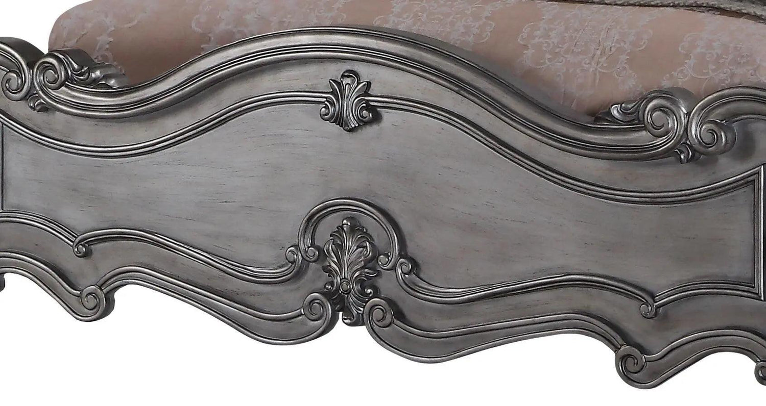 Adriana 6Pc Transitional Bedroom Set in Gray Finish by Cosmos Furniture Cosmos Furniture