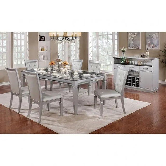 Alena Rectangular Expandable Dining Set by Furniture of America | Home Elegance USA