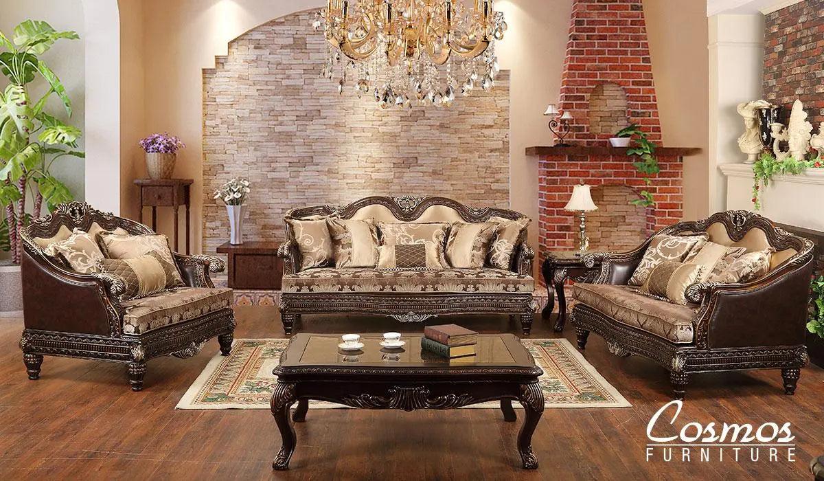 Alexa Traditional Sofa And Loveseat | Cosmos | Home Elegance USA