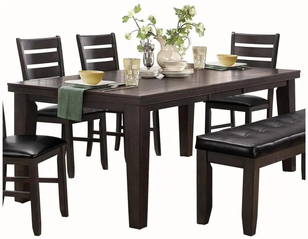 Ameillia Transitional Dining Extension Table In Dark Gray Color | Homelegance | Home Elegance USA