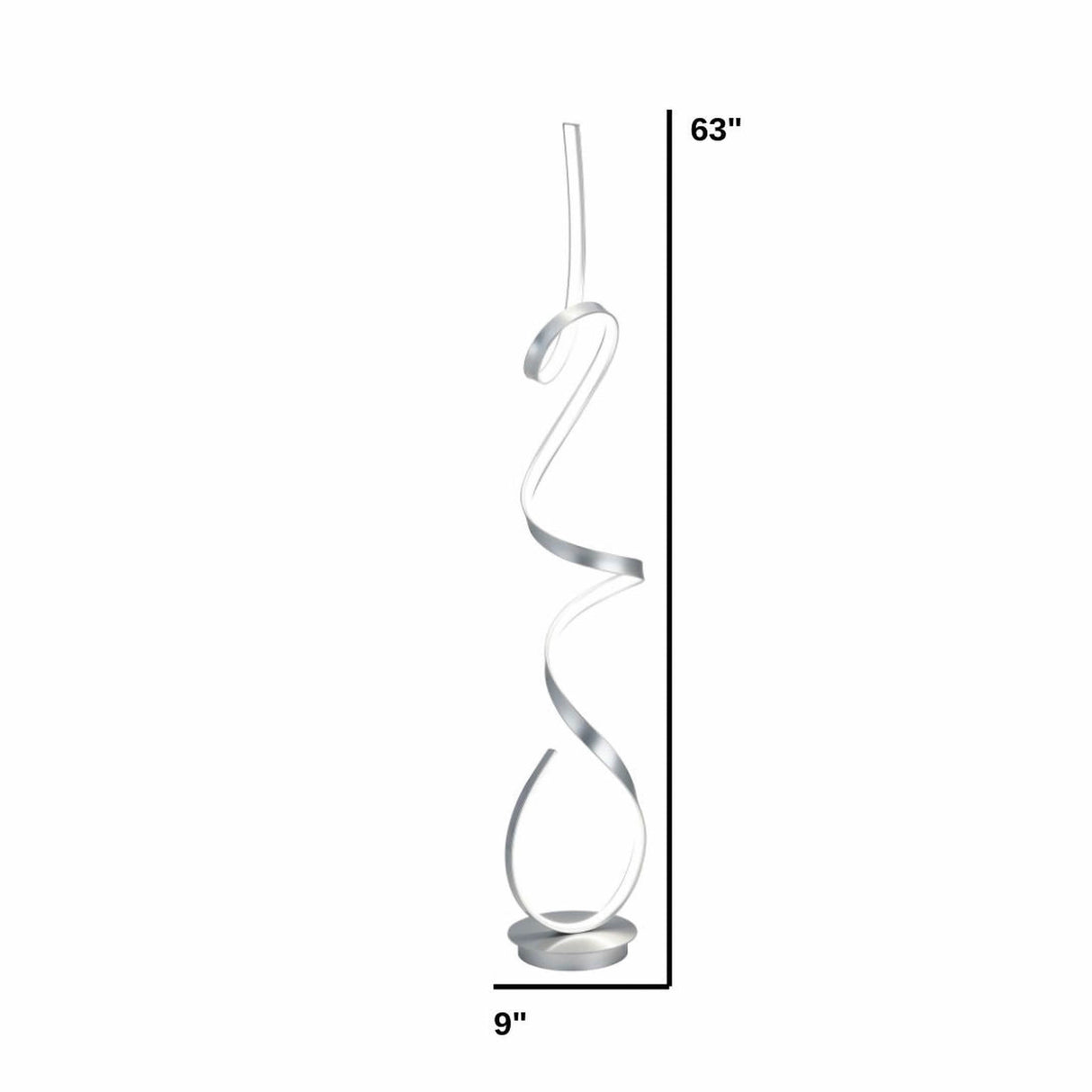 Amsterdam Led Silver 63" Floor Lamp // Dimmable | Finesse | Home Elegance USA
