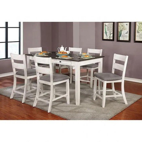 Anadia 7 - Piece Rectangular Counter Height Dining Set by Furniture of America | Home Elegance USA