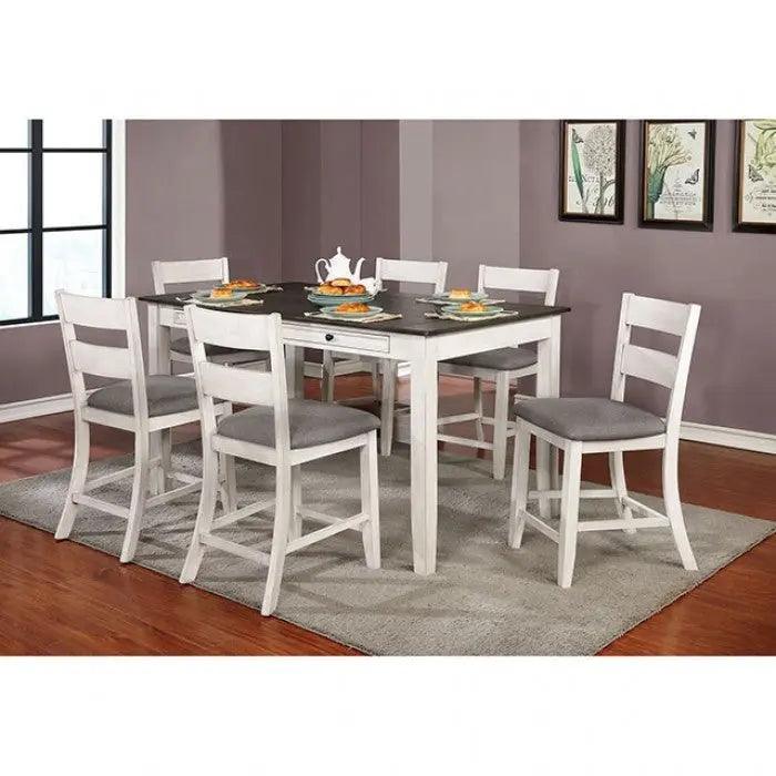 Anadia 7-Piece Rectangular Counter Height Dining Set by Furniture of America Furniture of America