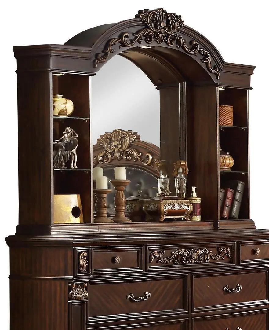 Aspen 6Pc Traditional Bedroom Set In Cherry Finish | Cosmos | Home Elegance USA