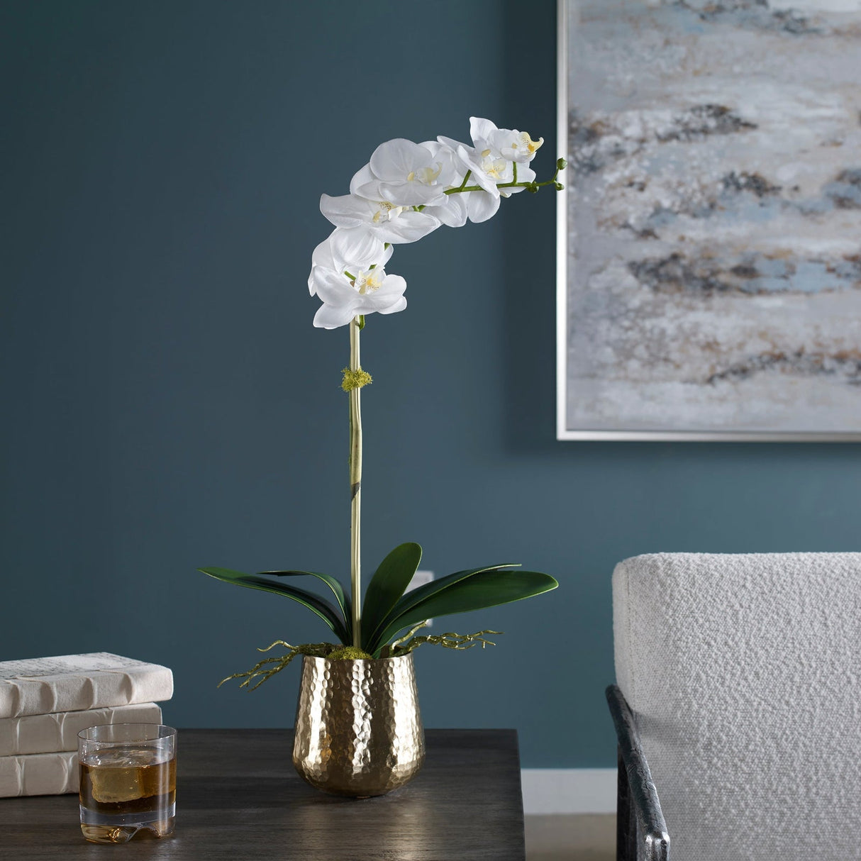 Cami Orchid With Brass Pot | Uttermost | Home Elegance USA