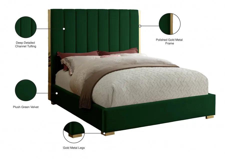 Becca Velvet Bed | Meridian | Home Elegance USA