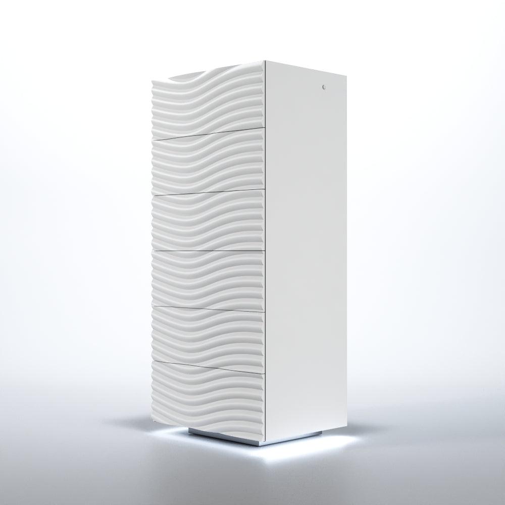Esf Furniture - Franco Spain Wave Chest In White - Wavechestwhite
