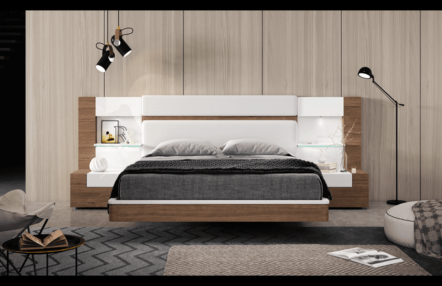 Esf Furniture - Mar King Bed In Natural - Marbedks