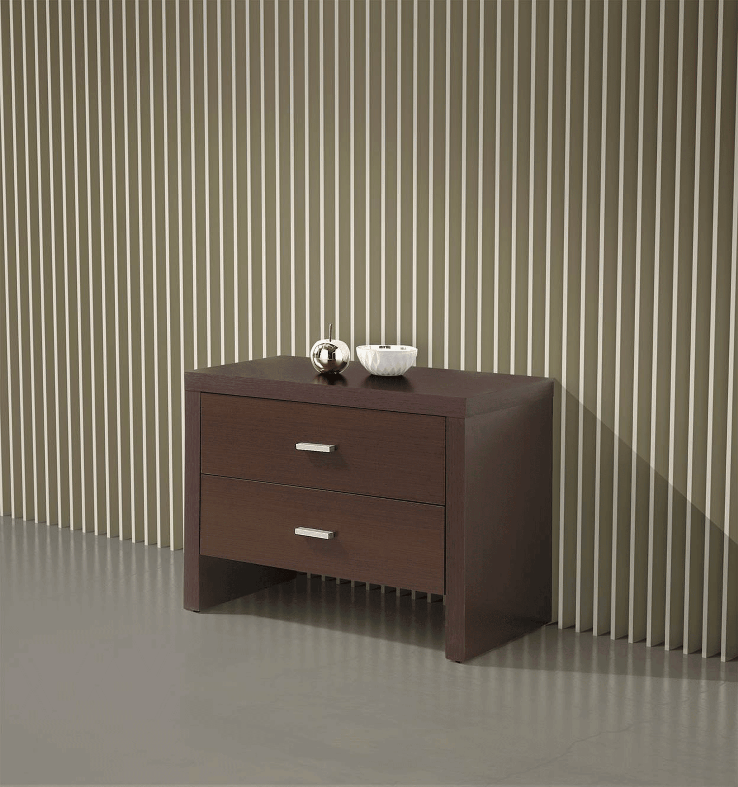 Esf Furniture - Regina 5 Piece Queen Storage Bedroom Set In Wenge - Reginabedqs-5Set