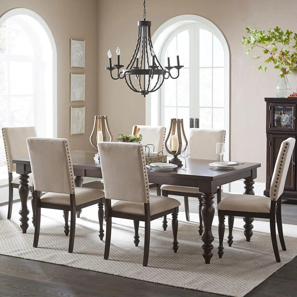 Begonia 7 - Piece Rectangular Dining Room Set | Homelegance | Home Elegance USA