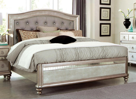 Bling Game Panel Bed In Metallic Platinum By Coaster Furniture - Home Elegance USA