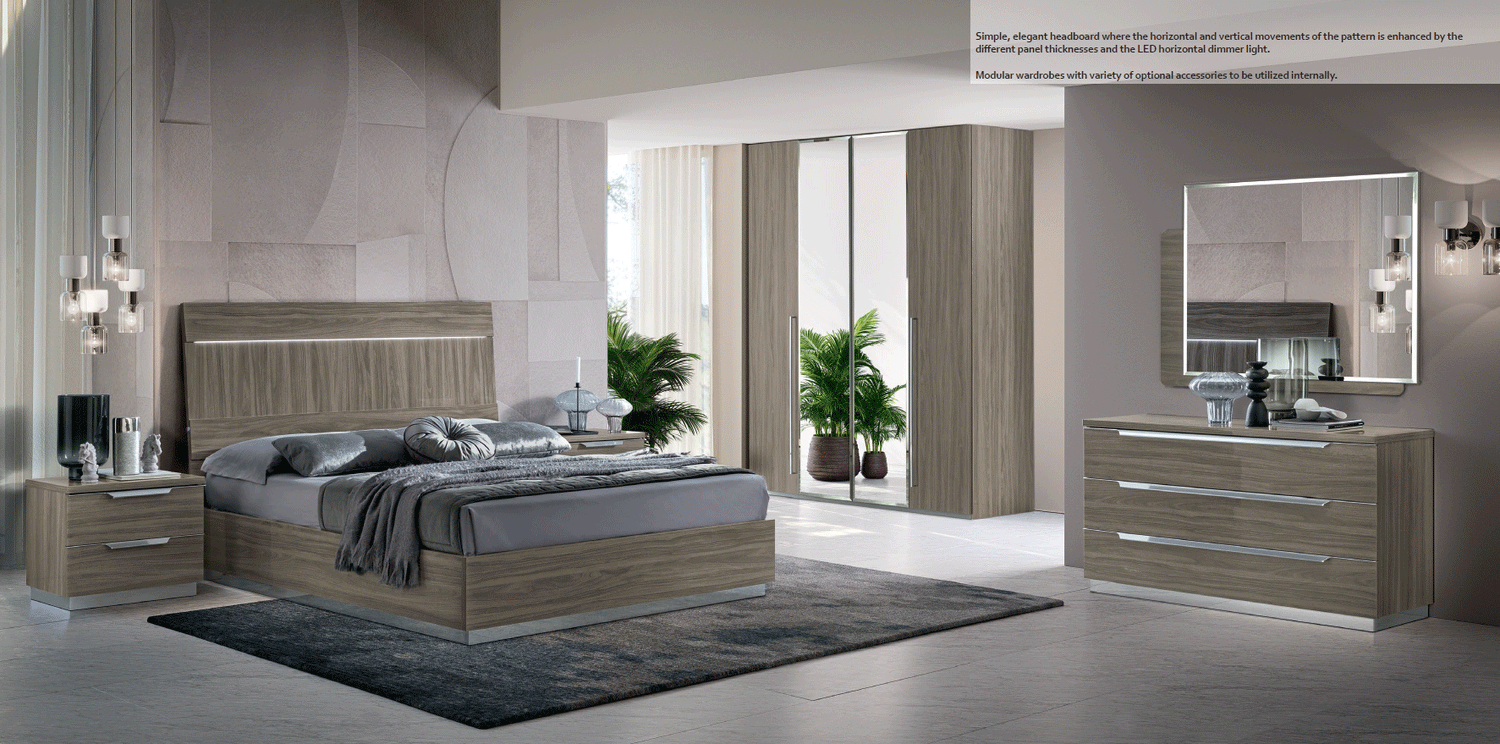 Esf Furniture - Kroma Queen Size Storage Bed In Grey - Kromastorageqs