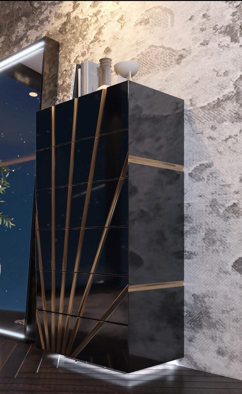 Esf Furniture - Oro Chest In Black - Orochestblack