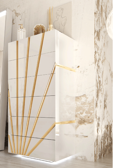 Esf Furniture - Franco Spain Oro Chest In White - Orochest