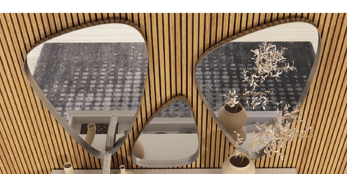 Esf Furniture - Set Of 3 Mirrors - Mx21035