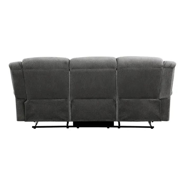 Brennen Double Reclining Sofa In Charcoal | Homelegance | Home Elegance USA