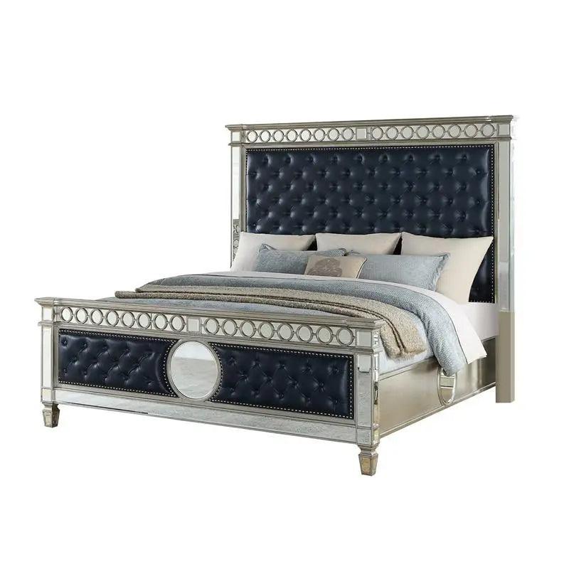 Brooklyn 6Pc Modern Bedroom Set In Silver Finish | Cosmos | Home Elegance USA