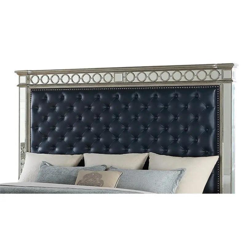 Brooklyn 6Pc Modern Bedroom Set In Silver Finish | Cosmos | Home Elegance USA