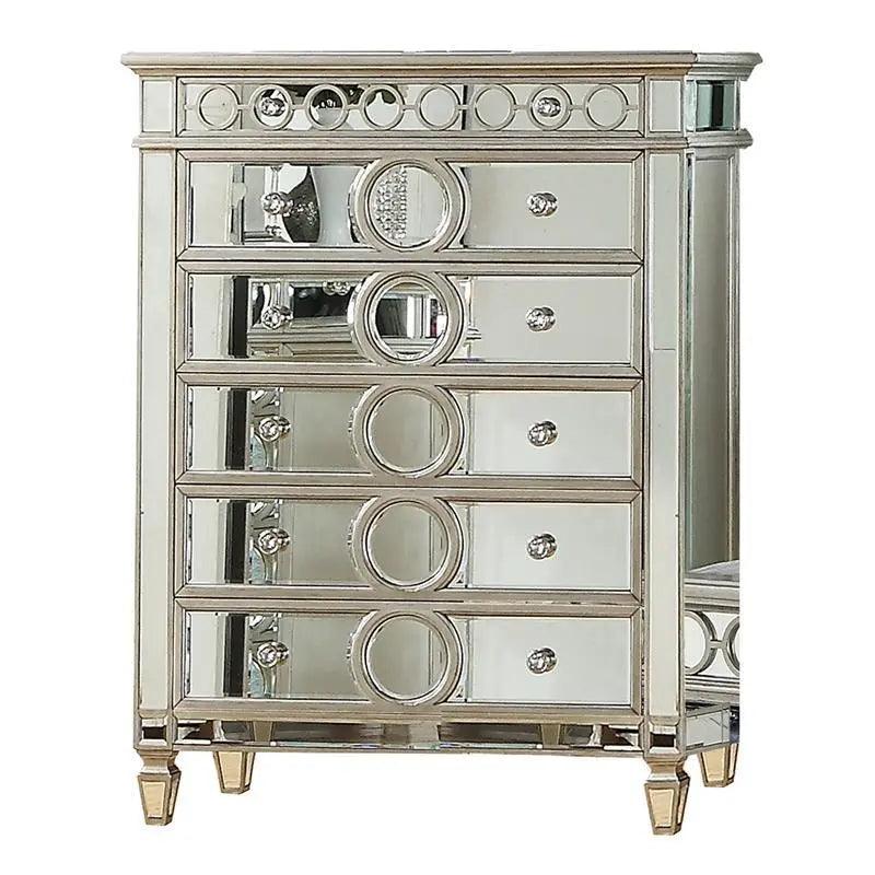 Brooklyn 6Pc Modern Bedroom Set In Silver Finish | Cosmos | Home Elegance USA