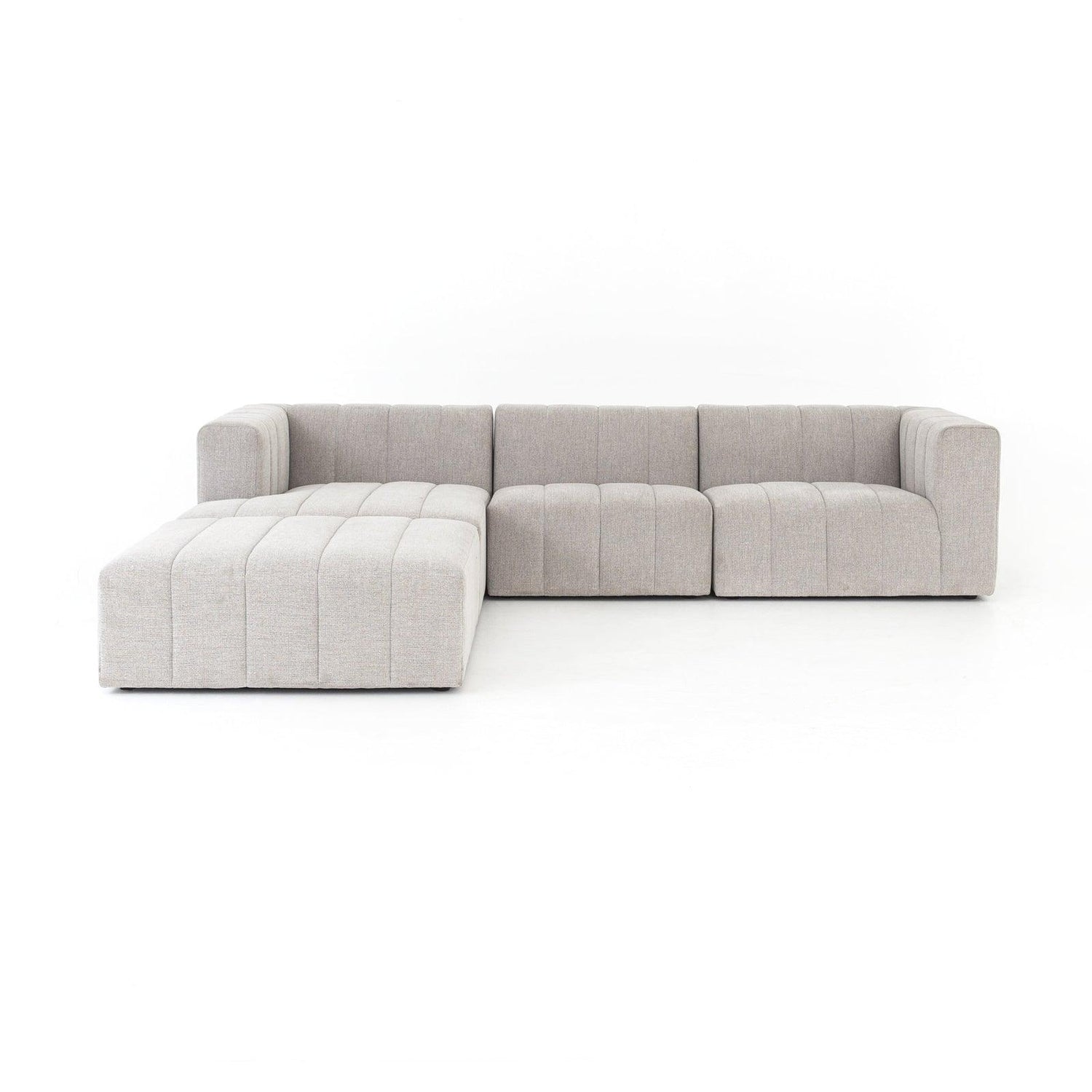Four Hands Langham Channeled 3 Pc Sectional With Ottoman
