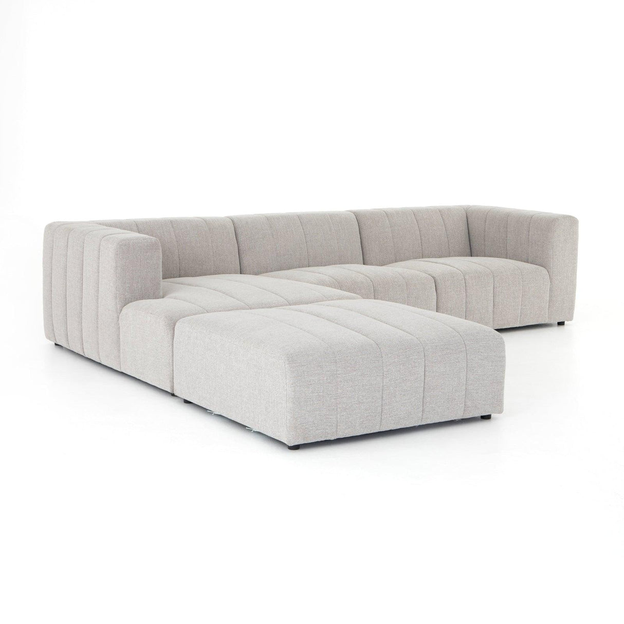 Four Hands Langham Channeled 3 Pc Sectional With Ottoman