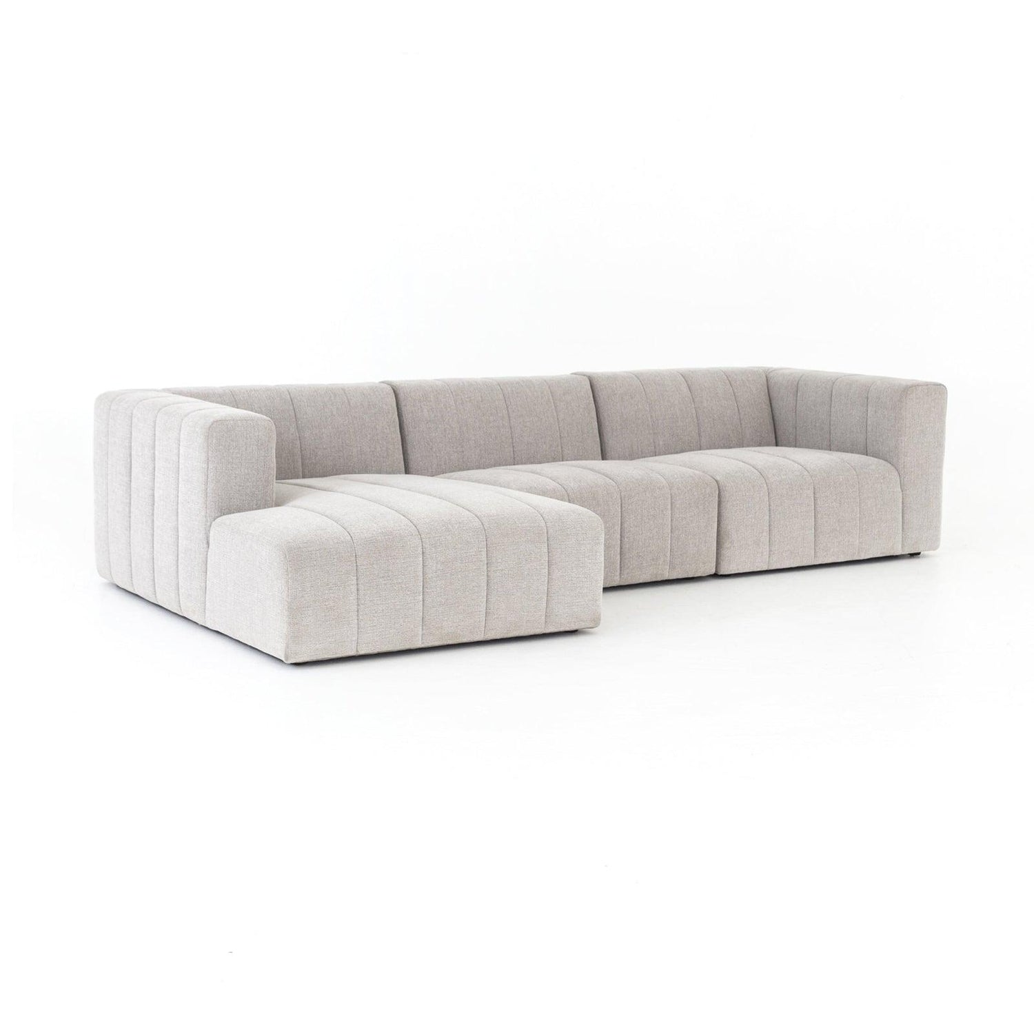 Four Hands Langham Channeled 3 Pc Sectional With Ottoman