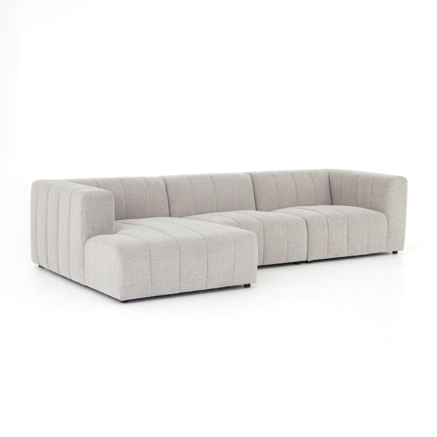 Four Hands Langham Channeled 3 Pc Sectional