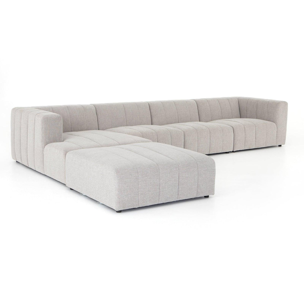 Four Hands Langham Channeled 4 Pc Sectional With Ottoman