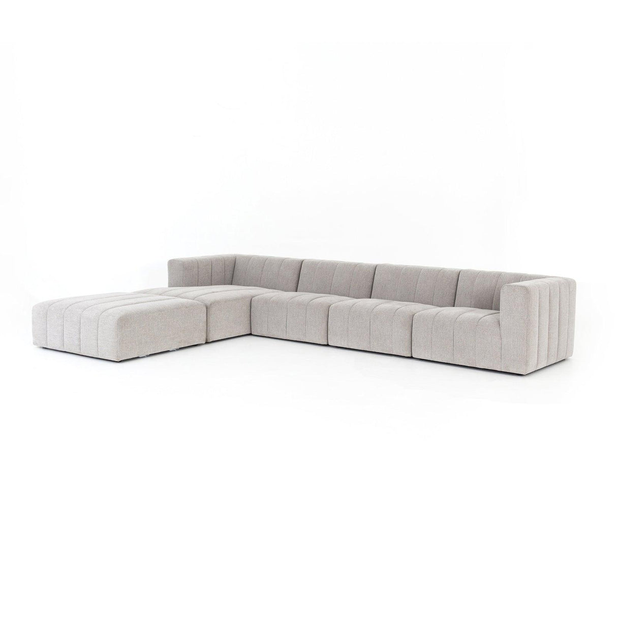Four Hands Langham Channeled 4 Pc Sectional With Ottoman