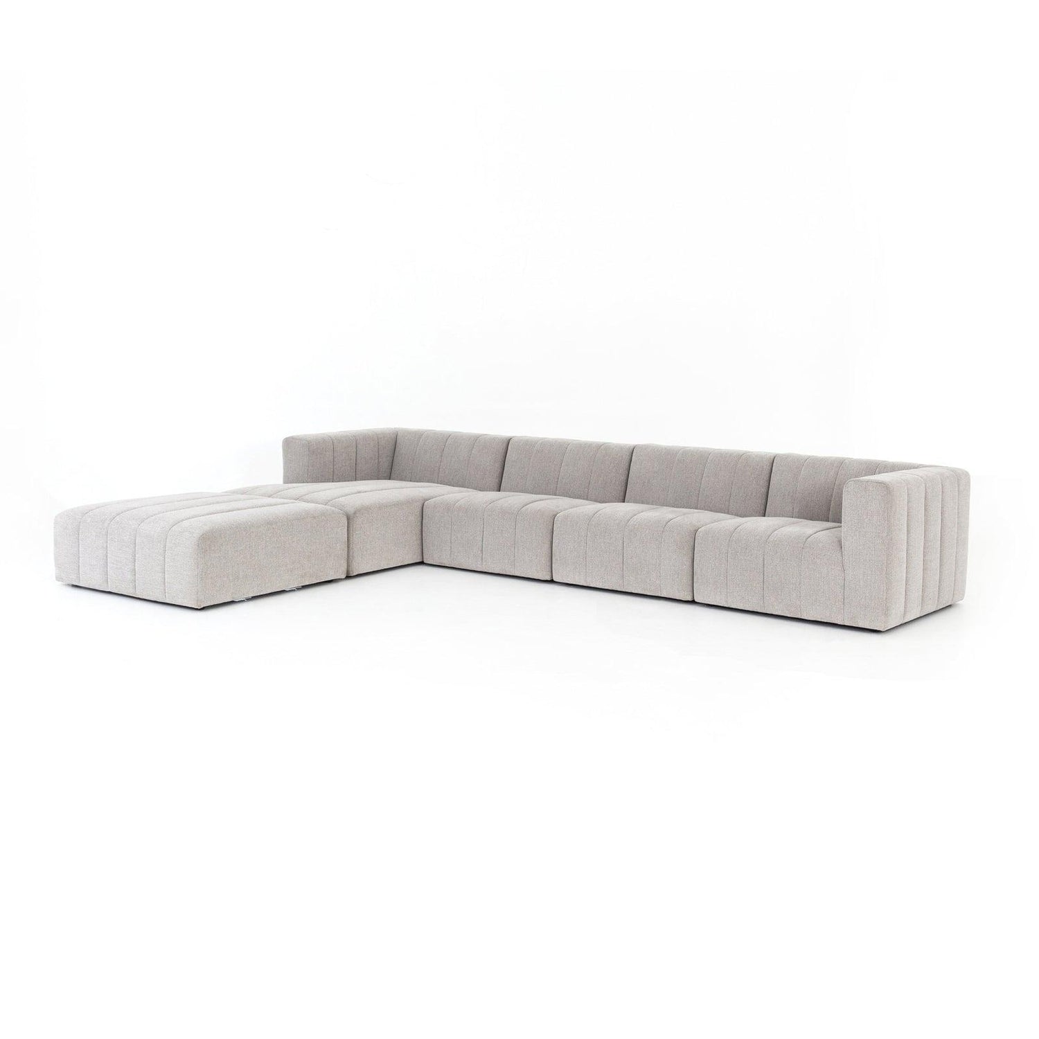 Four Hands Langham Channeled 4 Pc Sectional With Ottoman