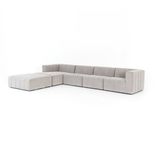 Four Hands Langham Channeled 4 Pc Sectional With Ottoman