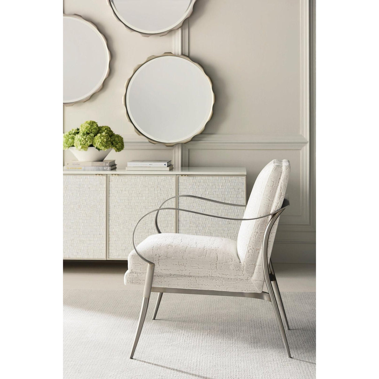 Bomb-Shell 77-inch Sideboard | CLA-416-441 | White Stone Top | Stacked Shell Design | Caracole - sold by Home Elegance USA