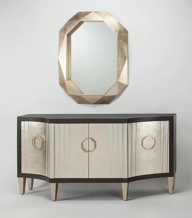 Charcoal Oak / Champagne Old Gold Buffet 4504-S with optional Wall Mirror by Artmax Artmax Furniture