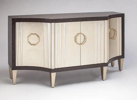 Charcoal Oak / Champagne Old Gold Buffet 4504-S with optional Wall Mirror by Artmax Artmax Furniture