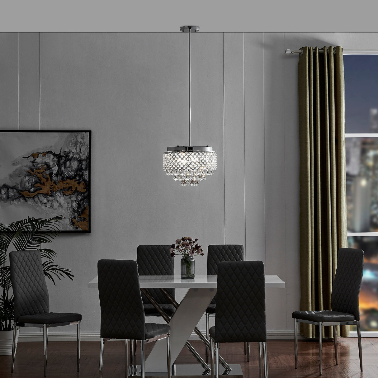 Cinderella Crystal Round Chandelier Pendant - Home Elegance USA