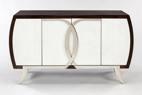 Cloudy White / Silver / Chocolate Buffet 1994-S with optional Wall Mirror by Artmax Artmax Furniture