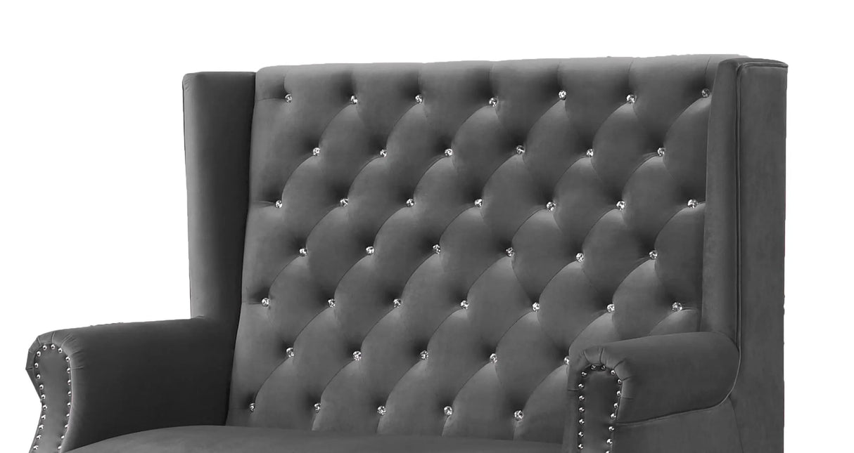 Lexi Transitional Style Silver Accent Chair - Home Elegance USA