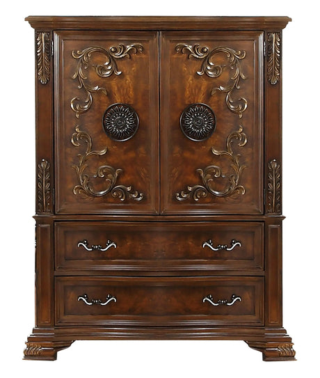 Santa Monica Traditional Style Chest in Cherry finish Wood - Home Elegance USA