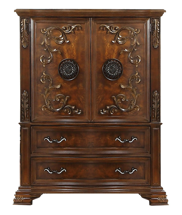 Santa Monica Traditional Style Chest in Cherry finish Wood - Home Elegance USA