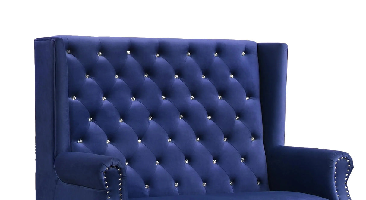 Lexi Transitional Style Blue Accent Chair - Home Elegance USA